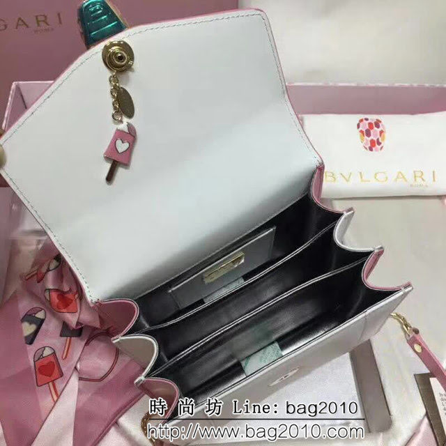 BVLGARI寶格麗 閃電吊墜限量款 手提單肩斜挎包 白色 286999 FYD1283